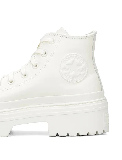 Жіночі кеди Converse CHUCK TAYLOR ALL STAR LUGGED HEEL шкіряні білі (A10370C) - фото 5 - Miraton