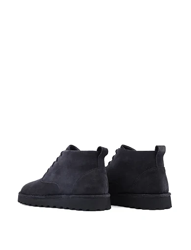 Чоловічі черевики Miguel Miratez замшеві сірі з підкладкою з натурального хутра - фото 4 - Miraton