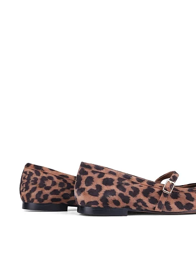 Жіночі балетки MIRATON велюрові леопардові (JR1091-5) - фото 4 - Miraton