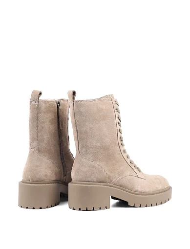 Жіночі черевики Attizzare велюрові бежеві з підкладкою з натурального хутра (JR613-1C) - фото 4 - Miraton