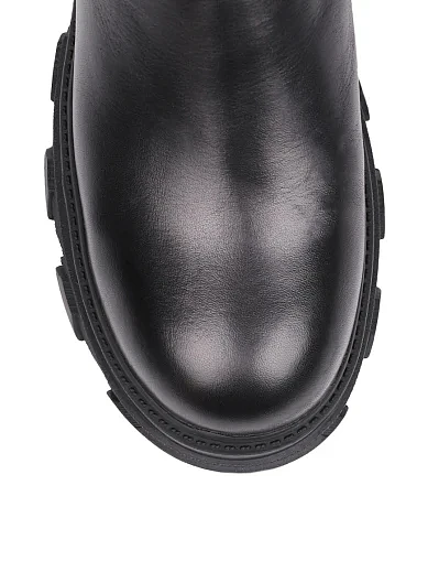 Жіночі ботфорти Attizzare шкіряні чорні з підкладкою зі штучного хутра (VF1483-8) - фото 4 - Miraton