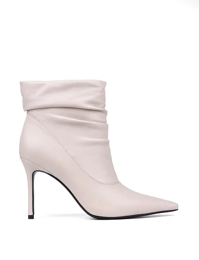 Жіночі черевики MiaMay шкіряні рисового кольору на високій шпильці (698005R-502) - фото 1 - Miraton