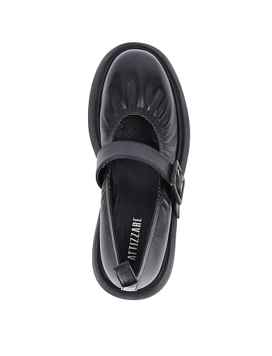 Жіночі туфлі Attizzare шкіряні чорні (2380-92) - фото 5 - Miraton