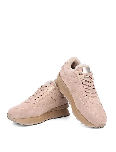 Жіночі кросівки Attizzare велюрові бежеві (3204-1-3) - фото 2 - Miraton