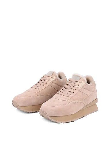 Жіночі кросівки Attizzare велюрові бежеві (3204-1-3) - фото 3 - Miraton