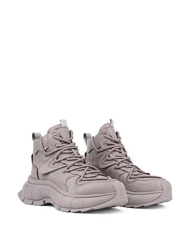 Жіночі черевики MIRATON шкіряні сірі з підкладкою з натуральної шкіри (999-1) - фото 3 - Miraton