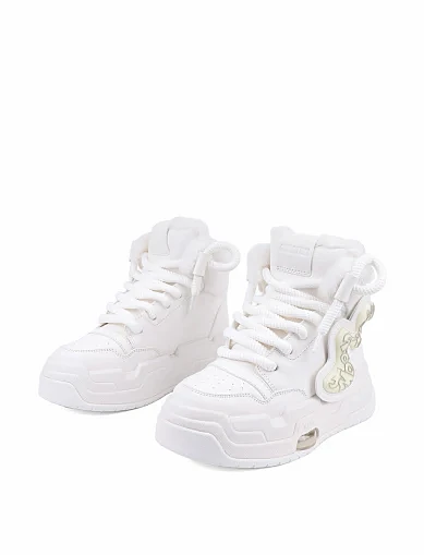 Жіночі черевики MIRATON шкіряні білі з підкладкою з натурального хутра (211D-28) - фото 3 - Miraton