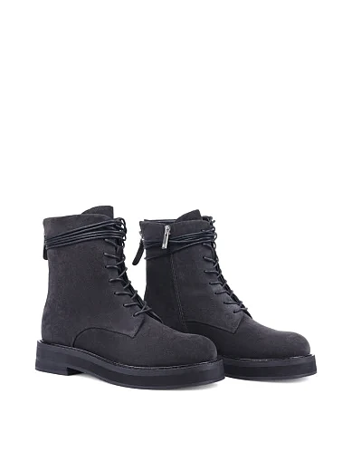 Жіночі черевики MIRATON велюрові сірі з підкладкою з байки (GT20578-022-NJ97) - фото 3 - Miraton