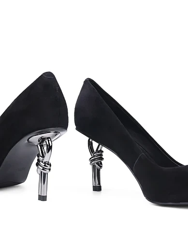 Женские туфли MIRATON велюровые черные - фото 2 - Miraton