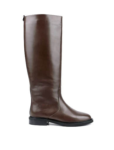 Жіночі чоботи Attizzare шкіряні коричневі з підкладкою з натурального хутра (211D-1615-2) - фото 1 - Miraton