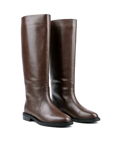 Жіночі чоботи Attizzare шкіряні коричневі з підкладкою з натурального хутра (211D-1615-2) - фото 2 - Miraton