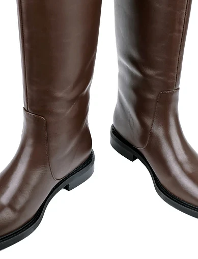 Жіночі чоботи Attizzare шкіряні коричневі з підкладкою з натурального хутра (211D-1615-2) - фото 4 - Miraton