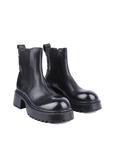 Жіночі черевики MIRATON шкіряні чорні з підкладкою з натуральної шкіри (DC6537-6) - фото 3 - Miraton