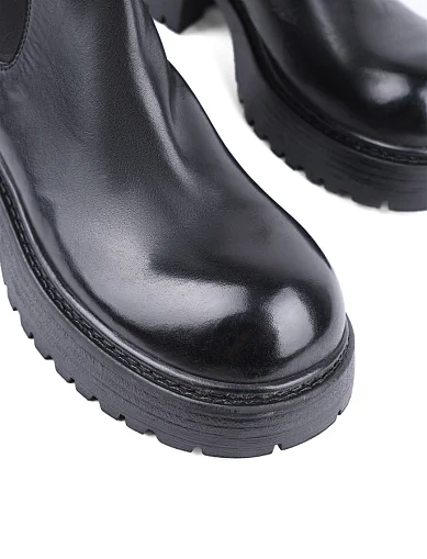 Жіночі черевики MIRATON шкіряні чорні з підкладкою з натуральної шкіри (DC6537-6) - фото 5 - Miraton