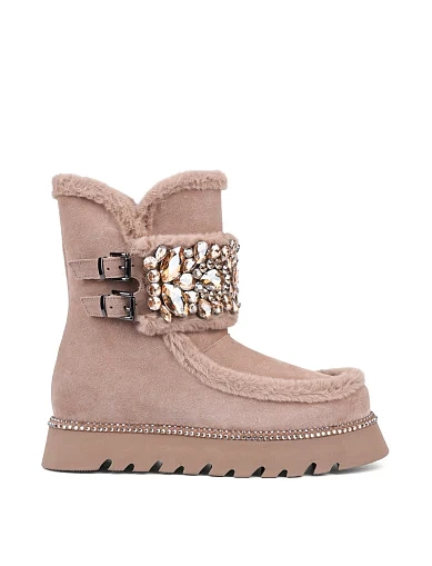 Жіночі уггі Alma en Pena замшеві бежеві (I241004) - фото 1 - Miraton