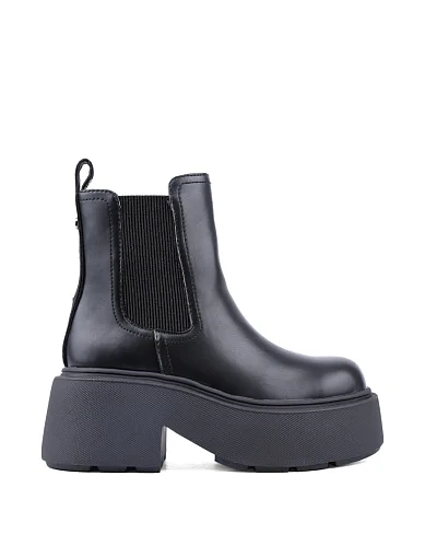 Жіночі черевики Buffalo зі штучної шкіри чорні з підкладкою зі штучного хутра (1270090) - фото 1 - Miraton