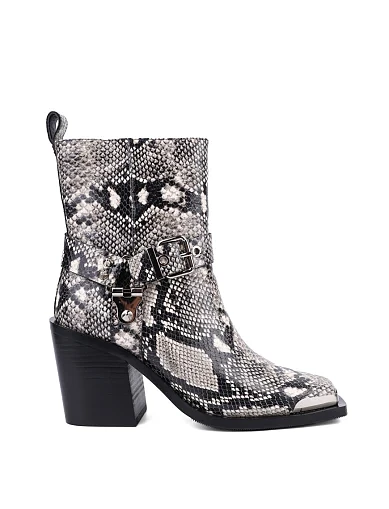 Жіночі черевики MIRATON шкіряні сірі з підкладкою з байки (1086-061) - фото 1 - Miraton