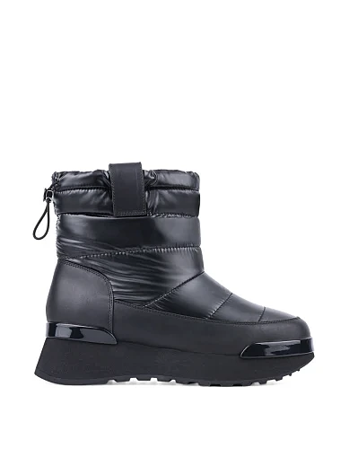 Женские ботинки Attizzare кожаные черные с подкладкой из искусственного меха - фото 1 - Miraton