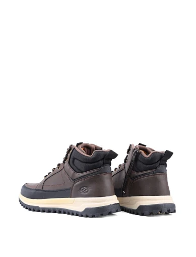 Чоловічі черевики Dockers з нубуку коричневі з підкладкою з текстилю - фото 4 - Miraton