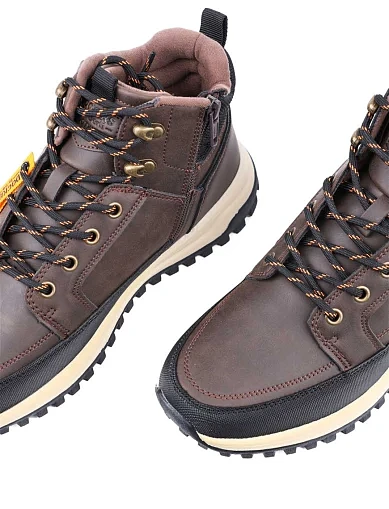 Чоловічі черевики Dockers з нубуку коричневі з підкладкою з текстилю - фото 5 - Miraton