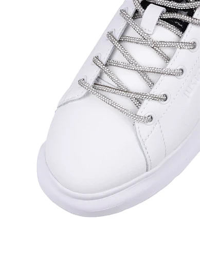 Жіночі кеди Just Cavalli зі штучної шкіри білі (77RA3SB1) - фото 5 - Miraton