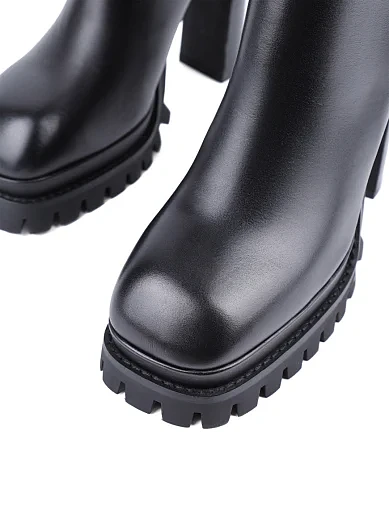 Жіночі чоботи MIRATON шкіряні чорні з підкладкою з байки (YL27199T-202) - фото 5 - Miraton