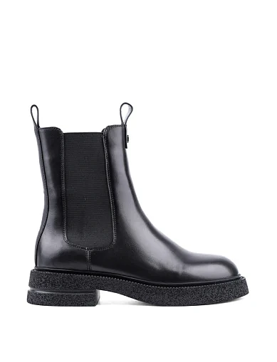 Жіночі черевики Attizzare шкіряні чорні з підкладкою з натурального хутра (A2405-Z712M ОЗ-24-25) - фото 1 - Miraton