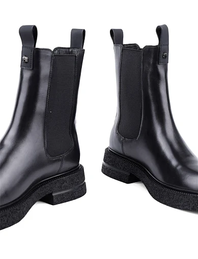 Жіночі черевики Attizzare шкіряні чорні з підкладкою з натурального хутра (A2405-Z712M ОЗ-24-25) - фото 2 - Miraton