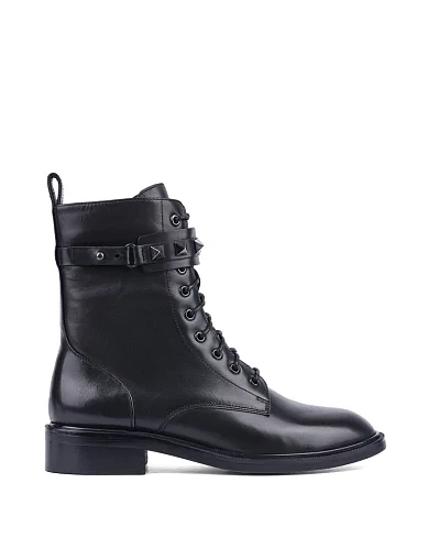 Жіночі черевики Attizzare шкіряні чорні з підкладкою з байки (2123-0739) - фото 1 - Miraton