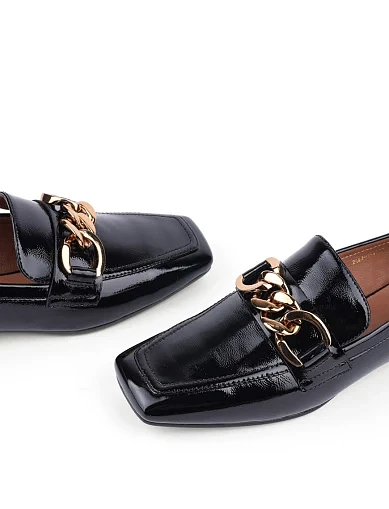 Жіночі сліпери Attizzare лакові чорні (2423-1-1 ОЗ-24-25) - фото 5 - Miraton