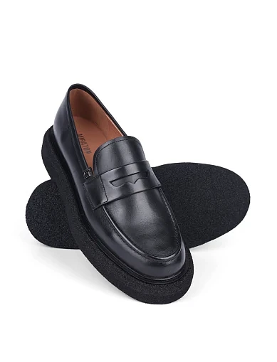 Жіночі туфлі MIRATON шкіряні чорні (2595-2-1) - фото 2 - Miraton