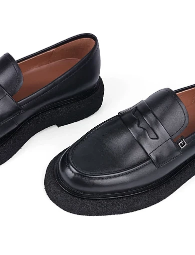 Жіночі туфлі MIRATON шкіряні чорні (2595-2-1) - фото 5 - Miraton