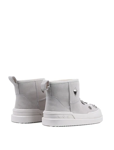 Жіночі уггі MIRATON велюрові сірі з підкладкою з натурального хутра (X23451-02A-5) - фото 4 - Miraton