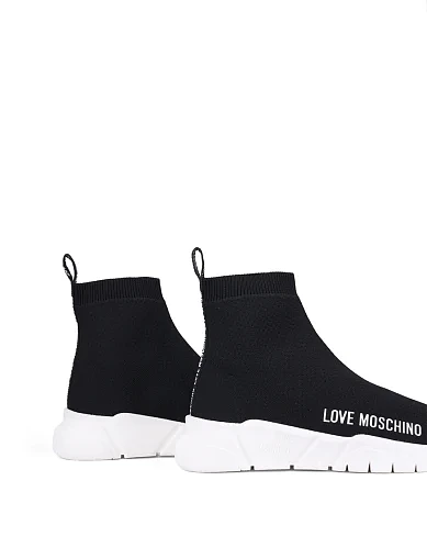 Жіночі черевики Love Moschino тканинні чорні (JA15343G1L242JLIZ40) - фото 4 - Miraton