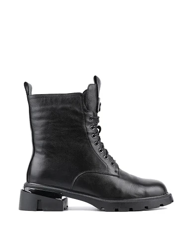 Жіночі черевики Attizzare шкіряні чорні з підкладкою з натурального хутра (1196-6Z486-B12118) - фото 1 - Miraton