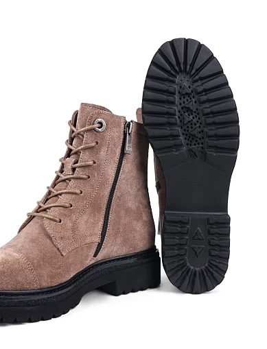 Жіночі черевики Attizzare велюрові бежеві з підкладкою з байки (NH47X-966L-C1244R) - фото 2 - Miraton