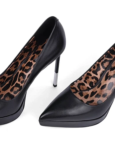 Жіночі туфлі MIRATON шкіряні чорні (HS23237-1-1) - фото 5 - Miraton