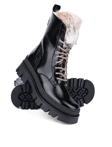 Жіночі черевики Elena лакові чорні  (42731) - фото 2 - Miraton