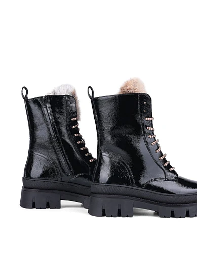 Жіночі черевики Elena лакові чорні  (42731) - фото 4 - Miraton