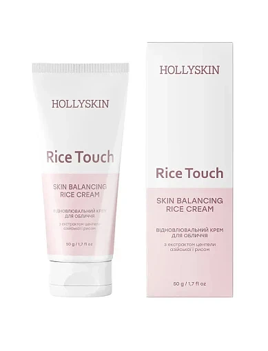 Відновлюючий крем для обличчя Hollyskin з екстрактом центелли азіатської та рисом, 50 мл(0318 Відновлювальний крем для обличчя з екстрактом) - фото 1 - Miraton