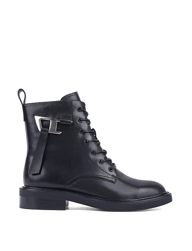 Жіночі черевики MIRATON шкіряні чорні з підкладкою з байки (8708-612-1) - фото 1 - Miraton