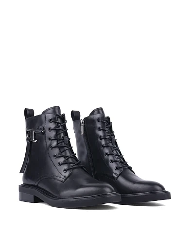 Жіночі черевики MIRATON шкіряні чорні з підкладкою з байки (8708-612-1) - фото 3 - Miraton