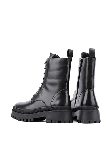 Жіночі черевики Attizzare шкіряні чорні з підкладкою з натурального хутра (2362-725-1 ОЗ-24-25) - фото 4 - Miraton