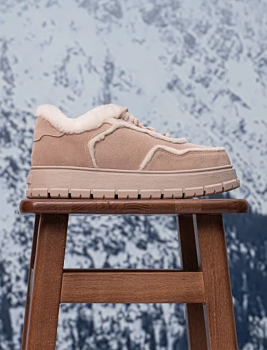 Жіночі кросівки Attizzare велюрові бежеві (PF2203-8) - фото 1 - Miraton