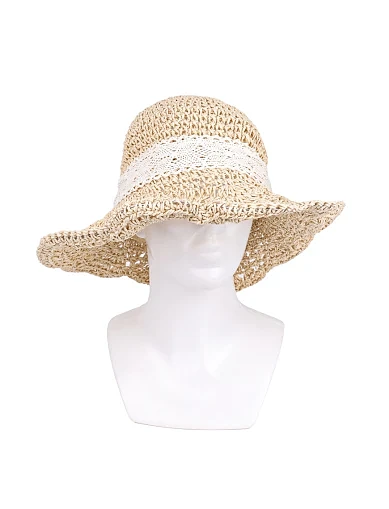 Шляпа из соломы молочная - фото 1 - Miraton