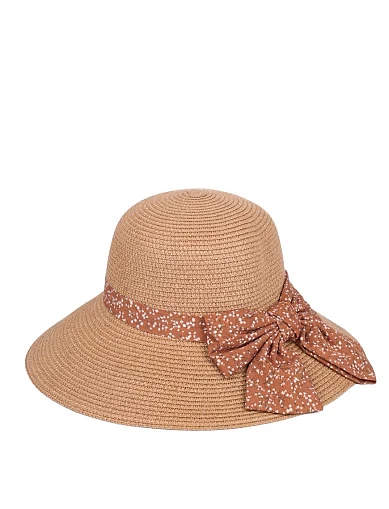 Шляпа из соломы кемел - фото 3 - Miraton