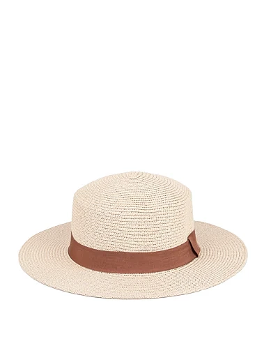 Шляпа из соломы молочная - фото 1 - Miraton