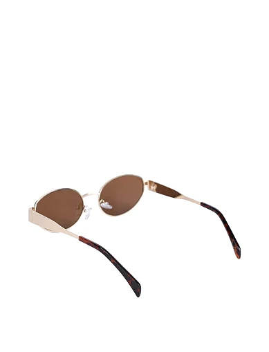 Солнцезащитные очки овальные коричневые - фото 3 - Miraton