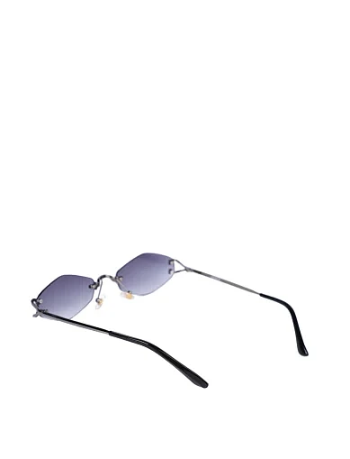 Солнцезащитные очки геометрические синие - фото 3 - Miraton