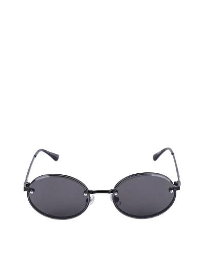 Солнцезащитные очки круглые черные - фото 2 - Miraton